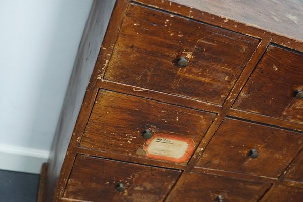 Dutch Industrial Pine Apothecary / Workshop Cabinet, 1920s-XO-975059