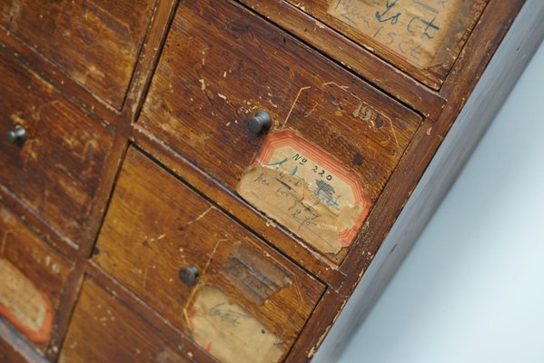 Dutch Industrial Pine Apothecary / Workshop Cabinet, 1920s-XO-975059