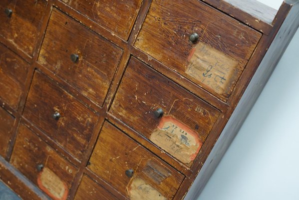 Dutch Industrial Pine Apothecary / Workshop Cabinet, 1920s-XO-975059