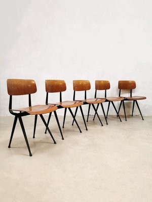 Dutch Industrial School Chair by Friso Kramer for Ahrend De Cirkel, 1950s-BW-722718