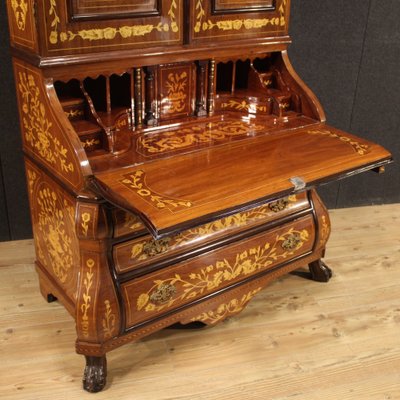 Dutch Inlaid Wood Secretary, 1960s-RP-1804051