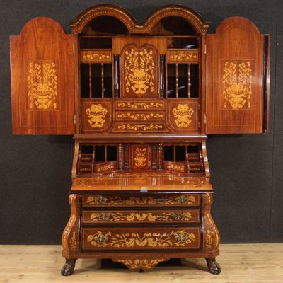 Dutch Inlaid Wood Secretary, 1960s-RP-1804051