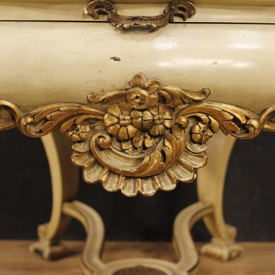 Dutch Lacquered and Gilded Table with Marble Top, 1950s-RP-1822722