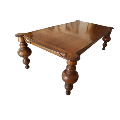 Dutch Mahogany Dining Table with Curved Legs-TCS-1719271