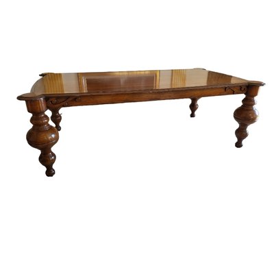 Dutch Mahogany Dining Table with Curved Legs-TCS-1719271