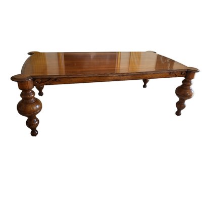 Dutch Mahogany Dining Table with Curved Legs-TCS-1719271