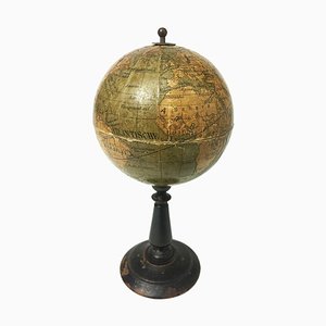 Dutch Miniature Terrestrial Globe on Wooden Base, 1900s-UCH-1224500