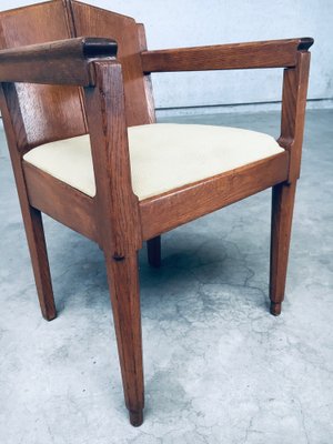 Dutch Modern Amsterdam School Dining Chairs, 1910s, Set of 4-RQV-1707102