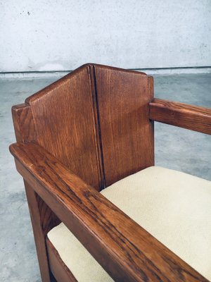 Dutch Modern Amsterdam School Dining Chairs, 1910s, Set of 4-RQV-1707102