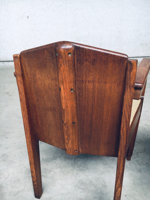 Dutch Modern Amsterdam School Dining Chairs, 1910s, Set of 4-RQV-1707102