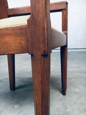 Dutch Modern Amsterdam School Dining Chairs, 1910s, Set of 4-RQV-1707102