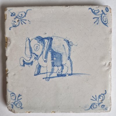 Dutch Most Elephant Tile from Delft, 1625-BXK-2026823