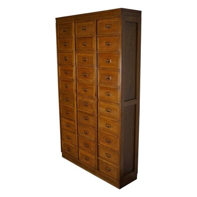 Dutch Oak Apothecary Filing Cabinet with Folding Doors, 1930s-XO-1158539