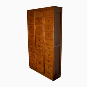 Dutch Oak Apothecary Filing Cabinet with Folding Doors, 1930s-XO-1158539