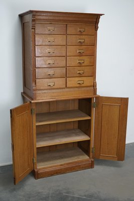 Dutch Oak Apothecary or Filing Cabinet, 1930s-XO-852251