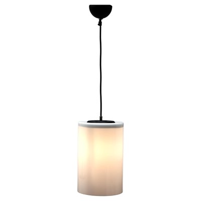 Dutch Pendant Lamp with a Cylinder Shape Opaline Shade, 1930s-MJY-1150447