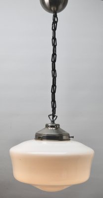 Dutch Pendant Lamp with Opaline Shade, 1930s-MJY-1148774