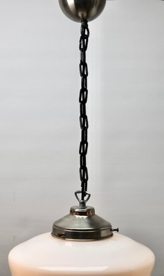 Dutch Pendant Lamp with Opaline Shade, 1930s-MJY-1148774