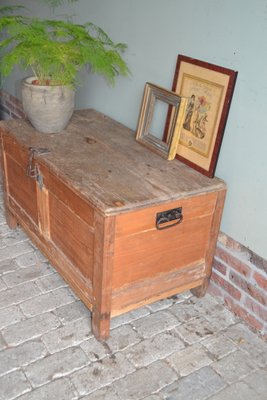 Dutch Pine Blanket Trunk, 1800s-GTG-1693417