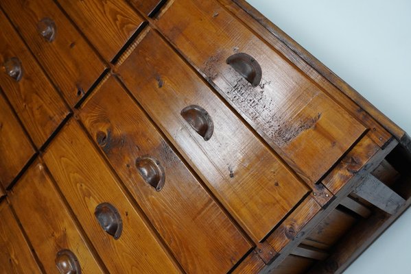 Dutch Pine Industrial Apothecary / Workshop Cabinet, 1950s-XO-1425755