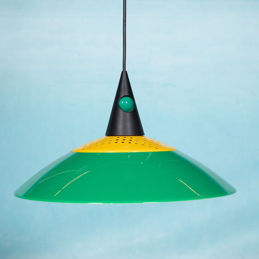 Dutch Postmodern Hanging Lamp in Bright Colors, 1980s