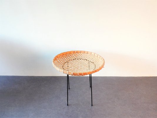 Dutch Rattan & Bamboo Basket Stand from Artimeta, 1960s-NV-586402