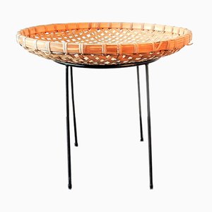 Dutch Rattan & Bamboo Basket Stand from Artimeta, 1960s-NV-586402