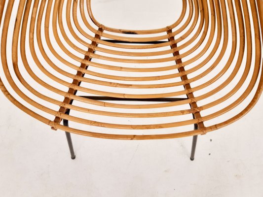 Dutch Rattan Lounge Chair from Rohe Noordwolde, 1950s-ZO-614424