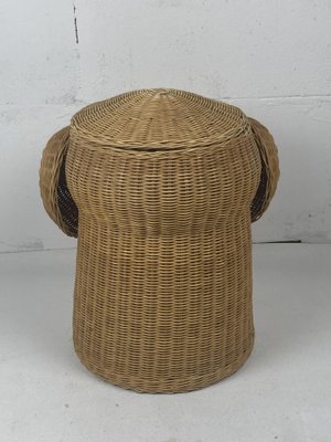 Dutch Rattan Wicker Elephant Basket, 1980s-BHG-1816855