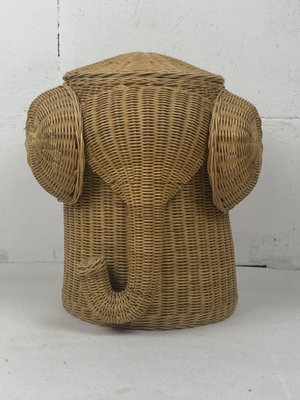 Dutch Rattan Wicker Elephant Basket, 1980s-BHG-1816855