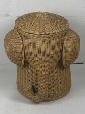 Dutch Rattan Wicker Elephant Basket, 1980s-BHG-1816855