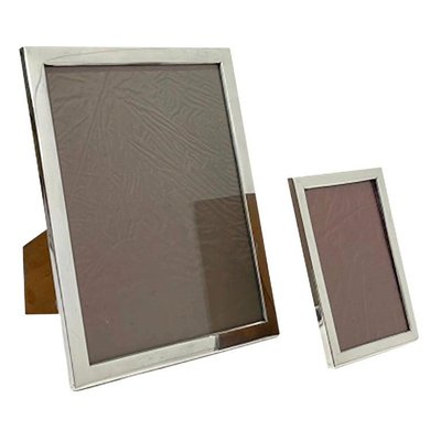 Dutch Rectangular Silver Picture Frames, Set of 2-UCH-1224277