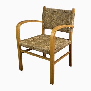 Dutch Rope and Wood Lounge Chair from Vroom & Dreesman, 1960s-RWZ-1425294