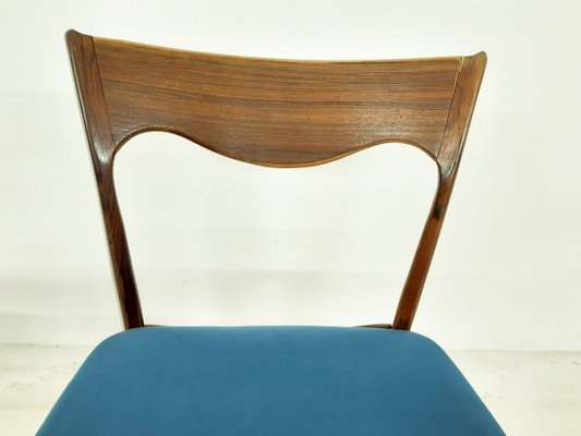 Dutch Rosewood Dining Chairs from AWA Meubelfabriek, 1950s, Set of 3-ZO-632472