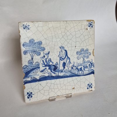 Dutch Satyr Tile from Delft, 1650s-BXK-2026740