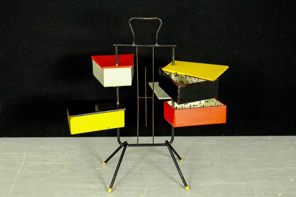 Dutch Sewing Box by Joost Teders for Metalux, 1950s-ZA-1259801