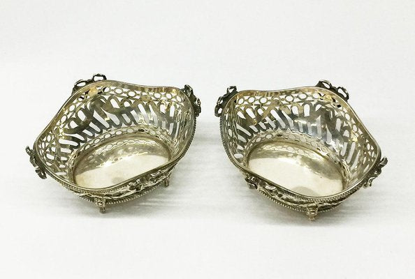 Dutch Silver Bonbon Baskets from Reeser and Son, Fa. G.C., The Hague, Set of 2-UCH-1224577