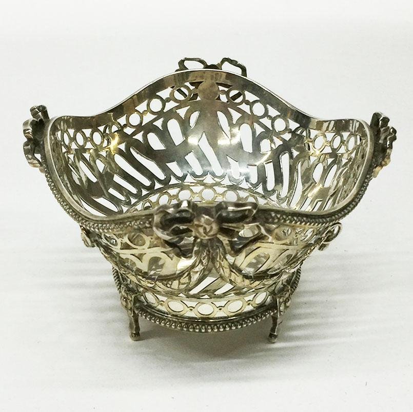 Dutch Silver Bonbon Baskets from Reeser and Son, Fa. G.C., The Hague, Set of 2