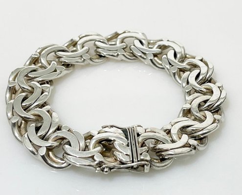 Dutch Silver Bracelet with Prince of Wales Link, 1970s-UCH-1778343