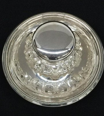 Dutch Silver & Crystal Cut Inkwell by J.M. Van Kempen en Zn for Voorschoten, 1874-UCH-1224690