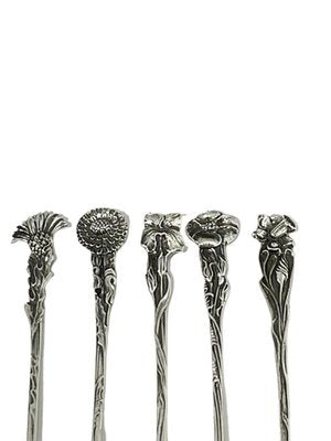 Dutch Silver Pastry Forks by Th. & P. Moerkerk, 1930, Set of 10-UCH-1224281