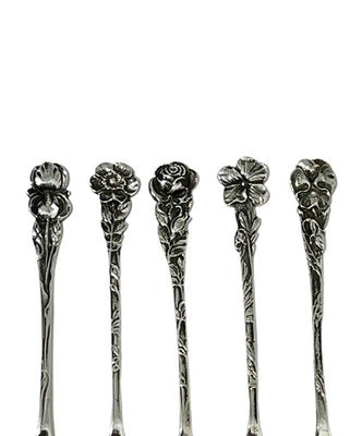 Dutch Silver Pastry Forks by Th. & P. Moerkerk, 1930, Set of 10-UCH-1224281