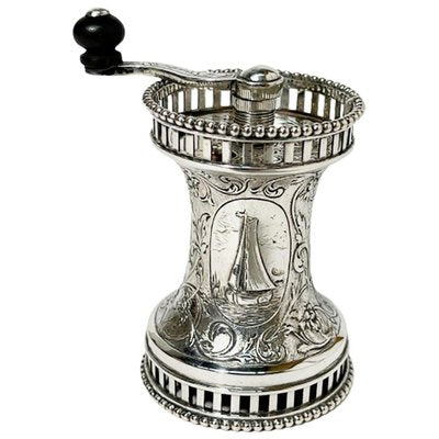 Dutch Silver Pepper Mill from Vos & Co, 1900s-UCH-1224408