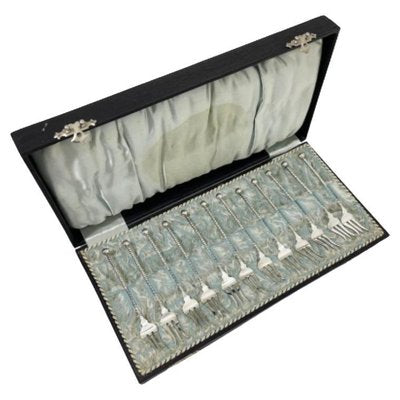 Dutch Silver Pickle Forks by Gerritsen, 1906, Set of 12-UCH-1224127