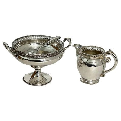 Dutch Silver Sugar & Cream Set from Van Kempen & ZN, Voorschoten, 1889, Set of 3-UCH-1284829