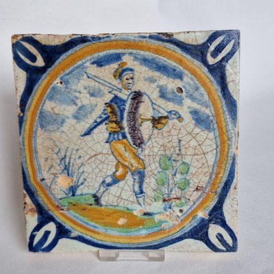 Dutch Solier Tile from Delft, 1600s-BXK-2026761