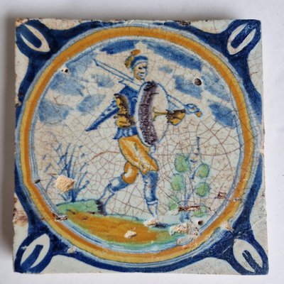 Dutch Solier Tile from Delft, 1600s-BXK-2026761