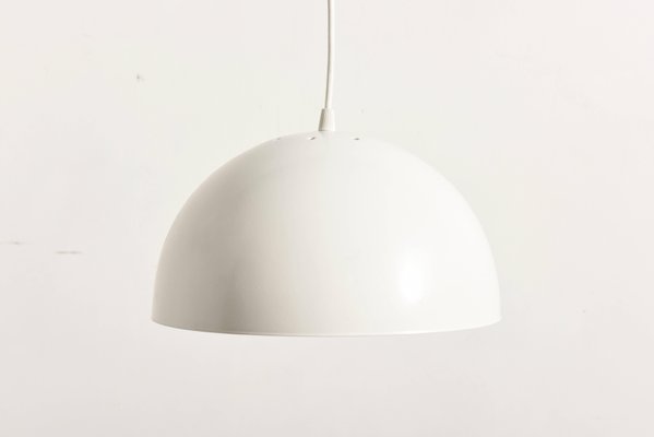 Dutch Space Age White Metal Pendant Lights from Raak, 1960s, Set of 6-KL-620190