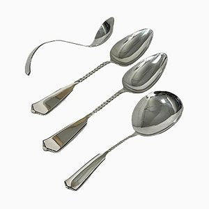 Dutch Spoons in Silver Serving from Van Kempen & ZN, 1887, Set of 4-UCH-1331234