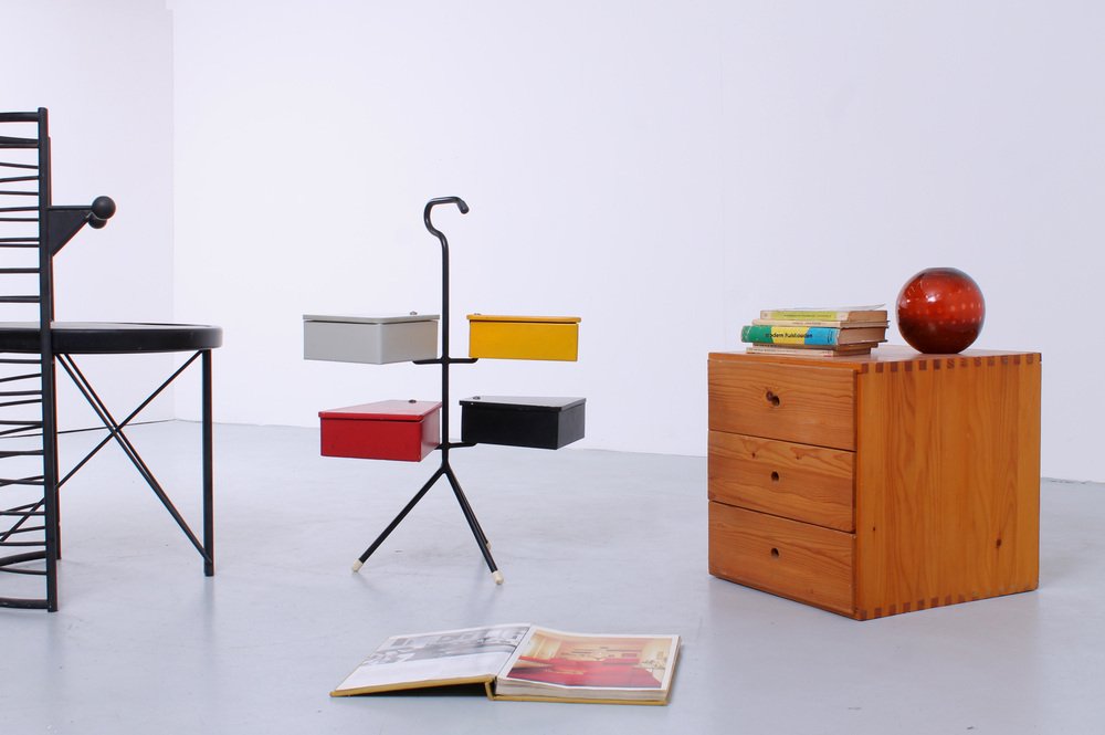 Dutch Storage Stand attributed to J. Teders for Metalux, 1950s